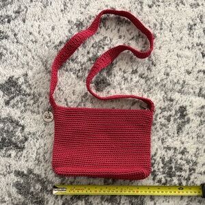 The Sak 🍒 Red Crochet Crossbody Bag